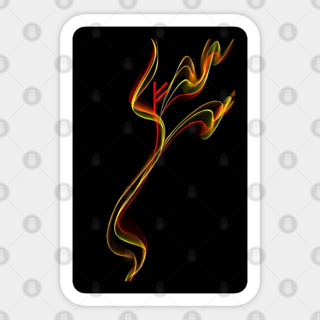 Fire-Rune F FEHU Sticker by Share_1